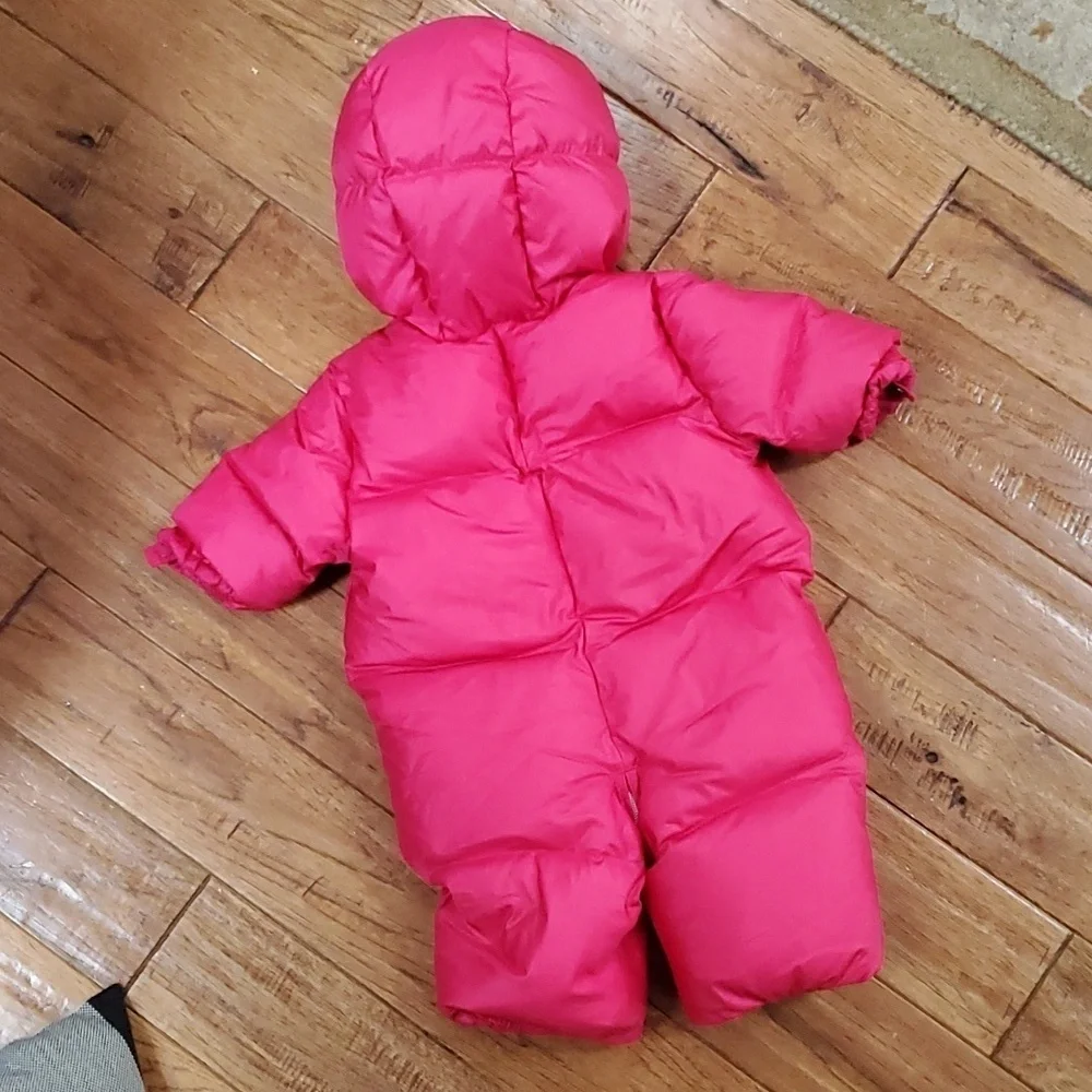 Ralph Lauren hot pink baby puffer bunting